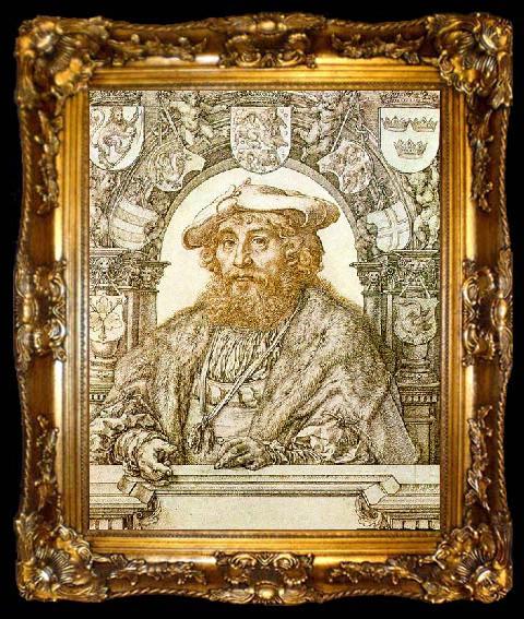framed  GOSSAERT, Jan (Mabuse) Portrait of Christian II, ta009-2